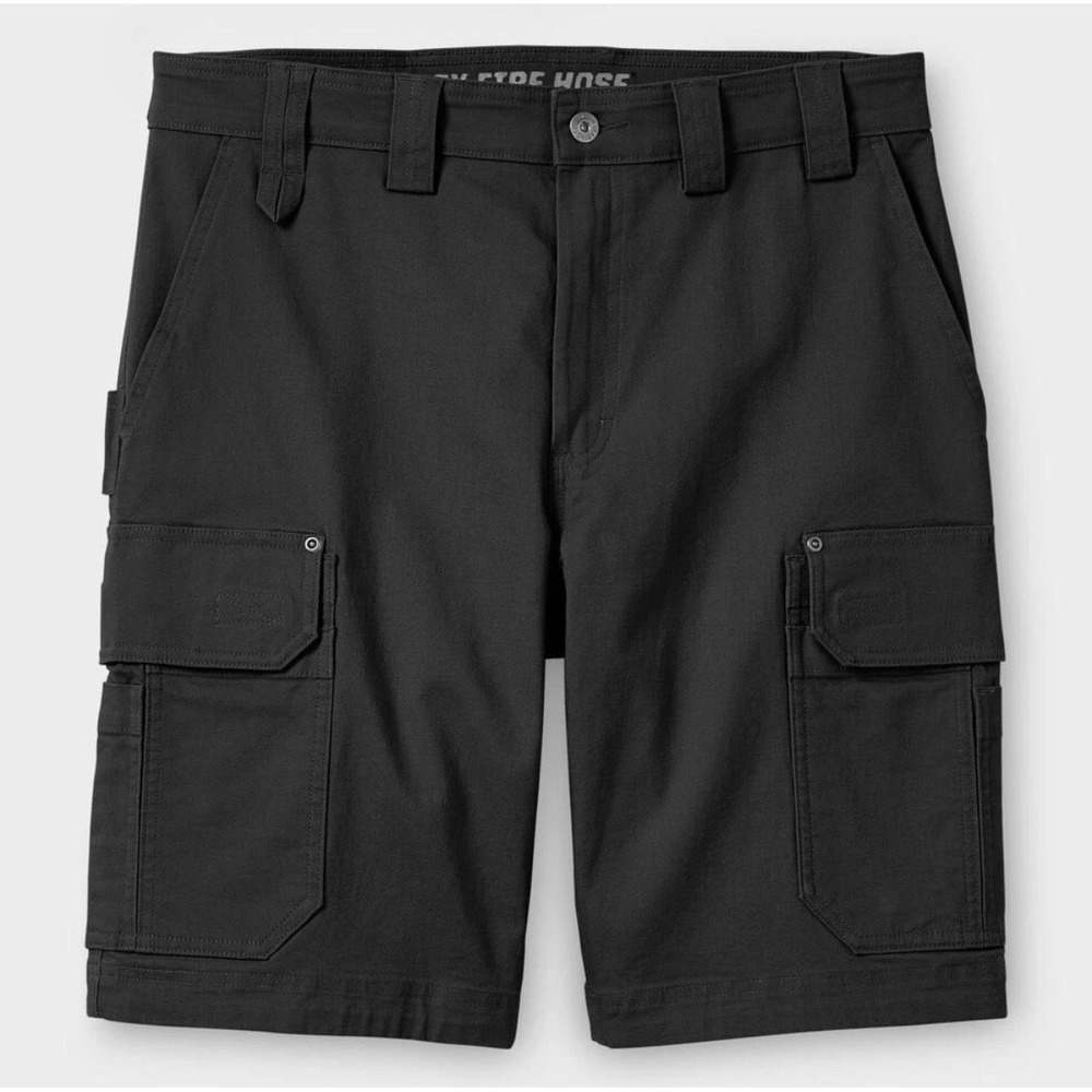 Duluth Flex Fire Hose 11" Cargo Shorts NEW Black Relaxed Fit Mens 42